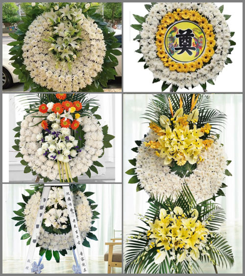 广东梅州市五华县华城镇城镇村花圈速递